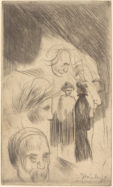 Sketch Plate by Théophile Alexandre Steinlen (Swiss, 1859 - 1923), 16X12"(A3)Poster Print