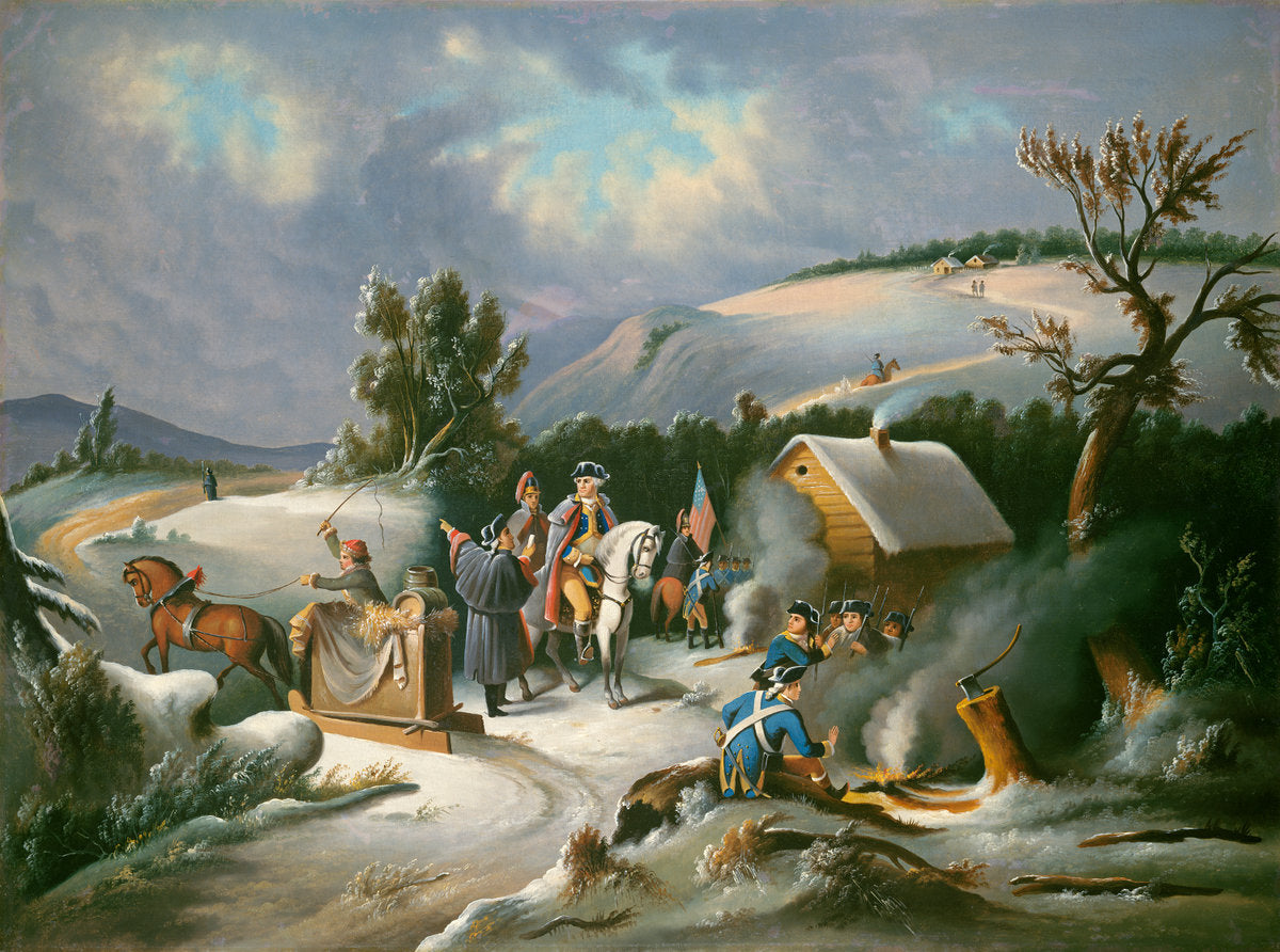 mid 19th century by American 19th Century (Washington at Valley Forge), 16X12"(A3)Poster Print