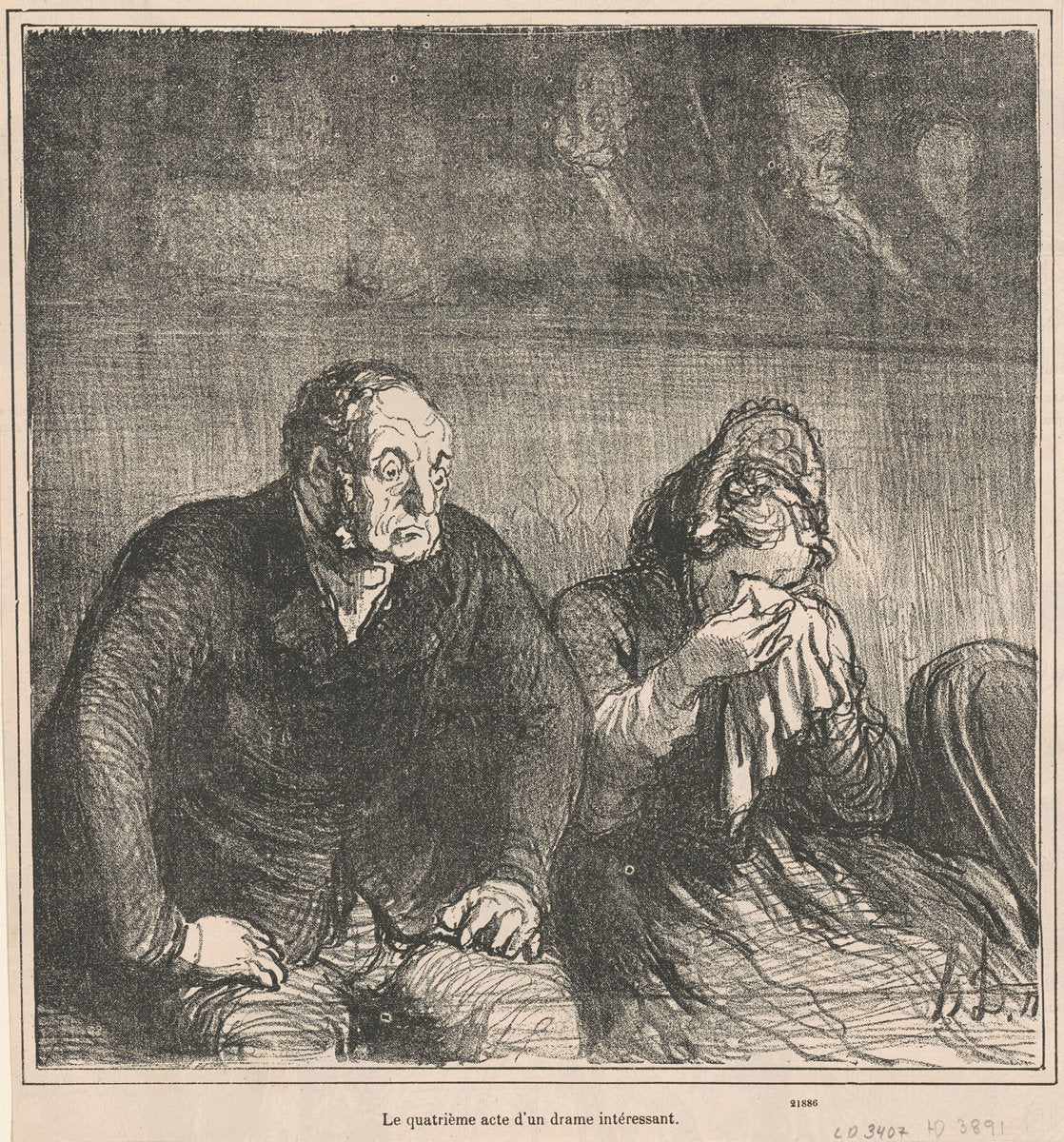 Le quatrième acte d'un drame intéressant by Honoré Daumier (French, 1808 - 1879), 16X12"(A3)Poster Print