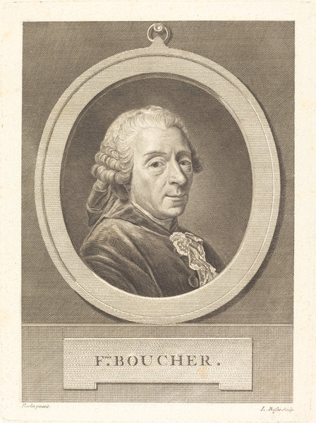 Francois Boucher by Louis Bosse (French, active c. 1770), 16X12"(A3)Poster Print