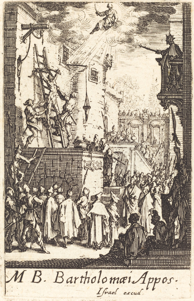 The Martyrdom of Saint Bartholomew by Jacques Callot (French, 1592 - 1635), 16X12"(A3)Poster Print