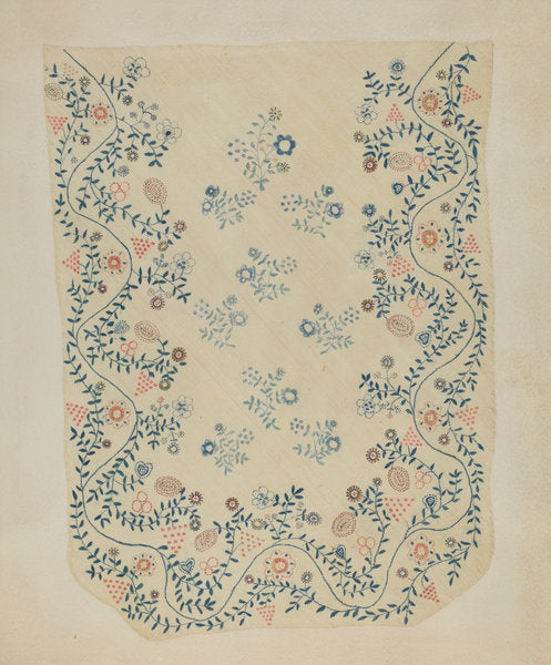 Embroidered Blanket by Dorothy Lacey (American, active c. 1935), 16X12"(A3)Poster Print