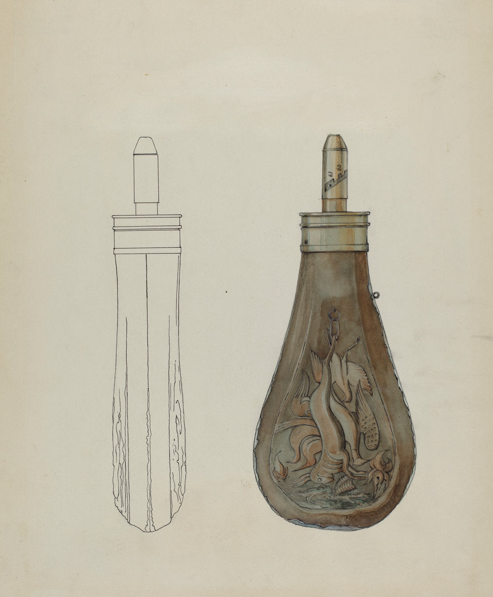 Powder Flask by Kurt Melzer (American, active c. 1935), 16X12"(A3)Poster Print