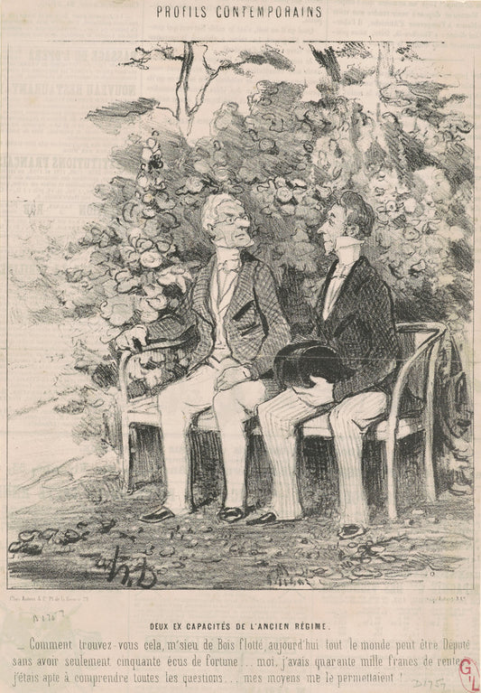 Deux ex capacité de l'ancien régime by Honoré Daumier (French, 1808 - 1879), 16X12"(A3)Poster Print