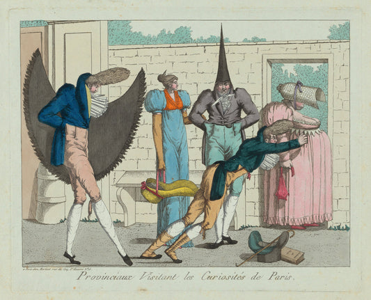 c. 1805 by French 19th Century (Provinciaux visitant les curiosités de Paris (Provinicials Visiting the Curiosities of Paris)), 16X12"(A3)Poster Print