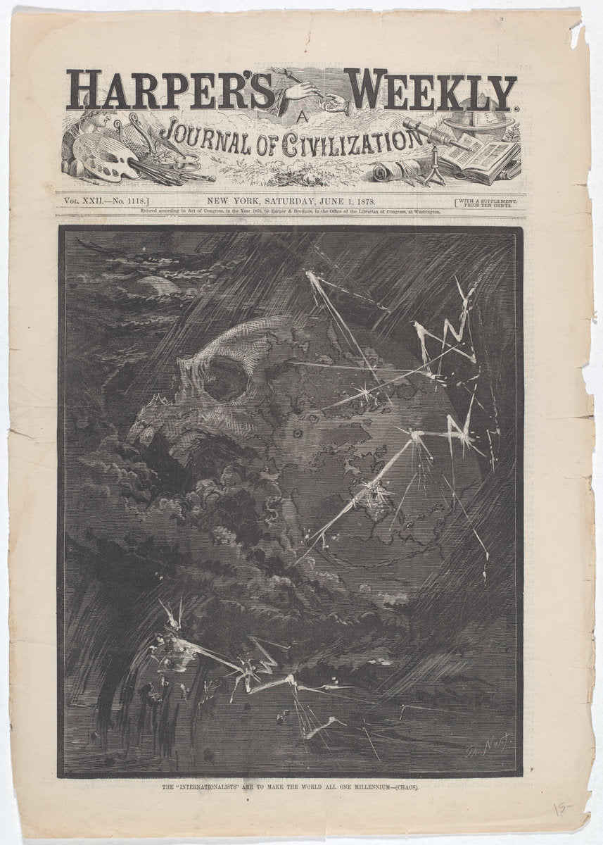 The Internationalists by Thomas Nast (American, 1840 - 1902), 16X12"(A3)Poster Print