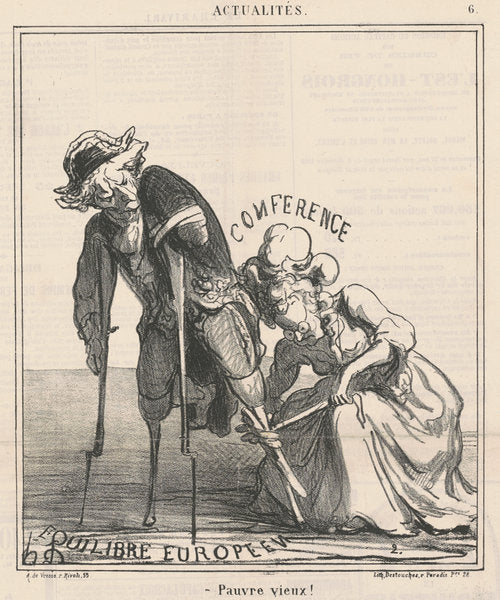 Pauvre vieux by Honoré Daumier (French, 1808 - 1879), 16X12"(A3)Poster Print