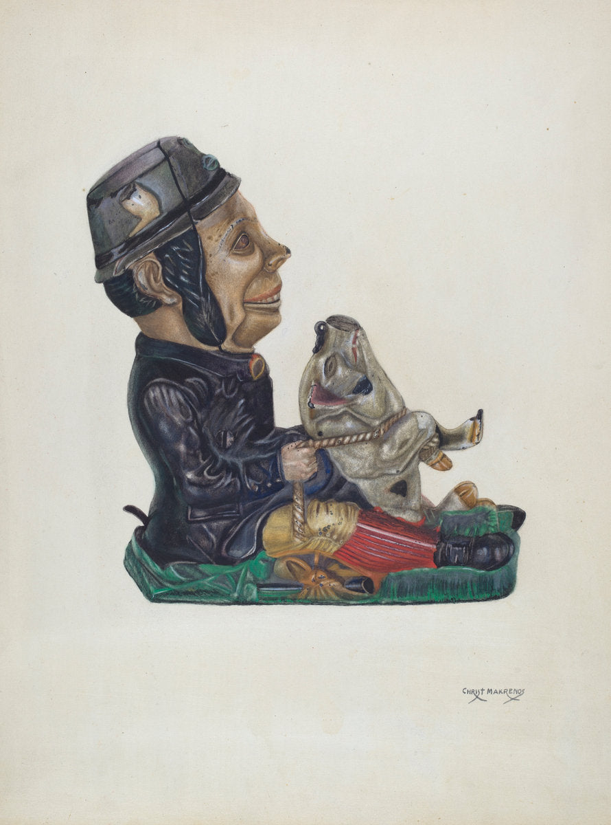 Toy Bank: Paddy and the Pig by Chris Makrenos (American, active c. 1935), 16X12"(A3)Poster Print