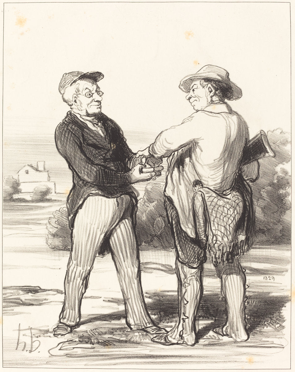 Dites donc, président, impossible d'attraper un lièvre... by Honoré Daumier (French, 1808 - 1879), 16X12"(A3)Poster Print