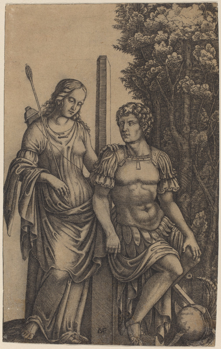 Venus Appearing to Aeneas by Marcantonio Raimondi (Italian, c. 1480 - c. 1534), 16X12"(A3)Poster Print