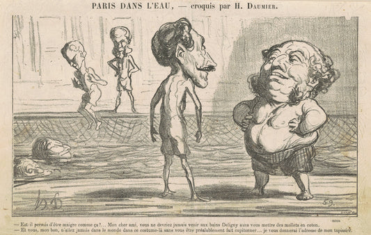 Est-il permis d'être maigre comme ca! ... by Honoré Daumier (French, 1808 - 1879), 16X12"(A3)Poster Print