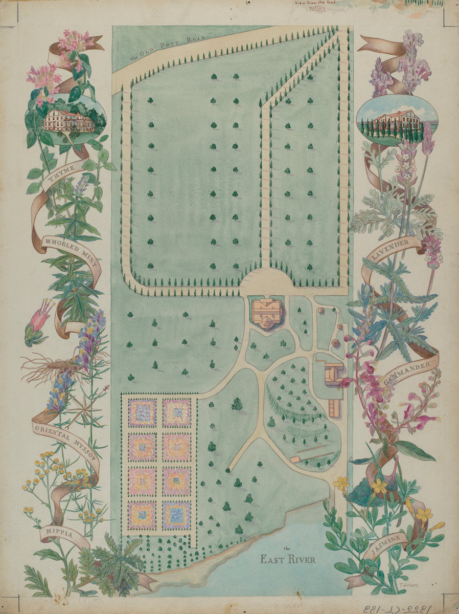 Smith's Folly - Mt. Vernon by Tabea Hosier (American, active c. 1935), 16X12"(A3)Poster Print