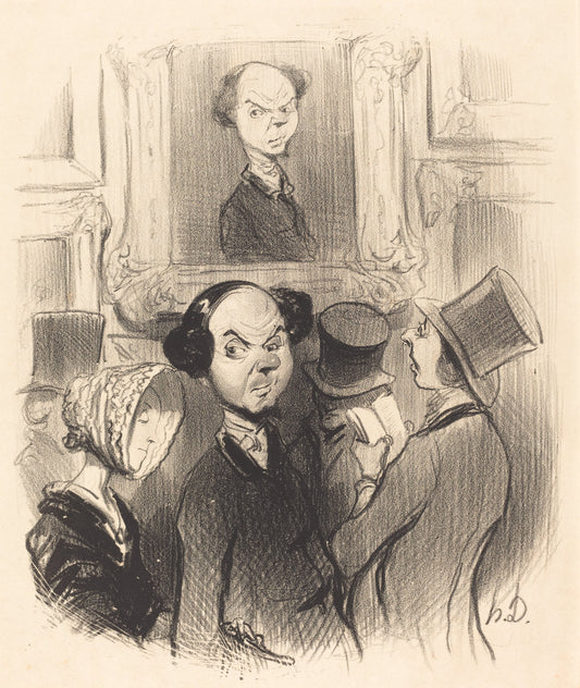 Charmé de se voir exposé... by Honoré Daumier (French, 1808 - 1879), 16X12"(A3)Poster Print