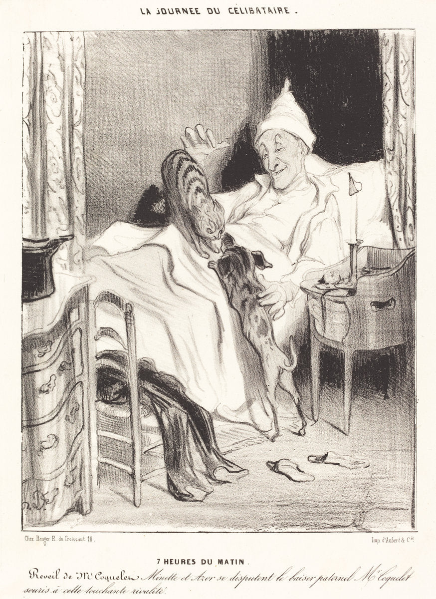 7 heures du matin by Honoré Daumier (French, 1808 - 1879), 16X12"(A3)Poster Print