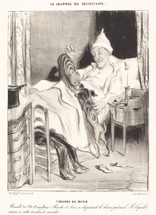 7 heures du matin by Honoré Daumier (French, 1808 - 1879), 16X12"(A3)Poster Print