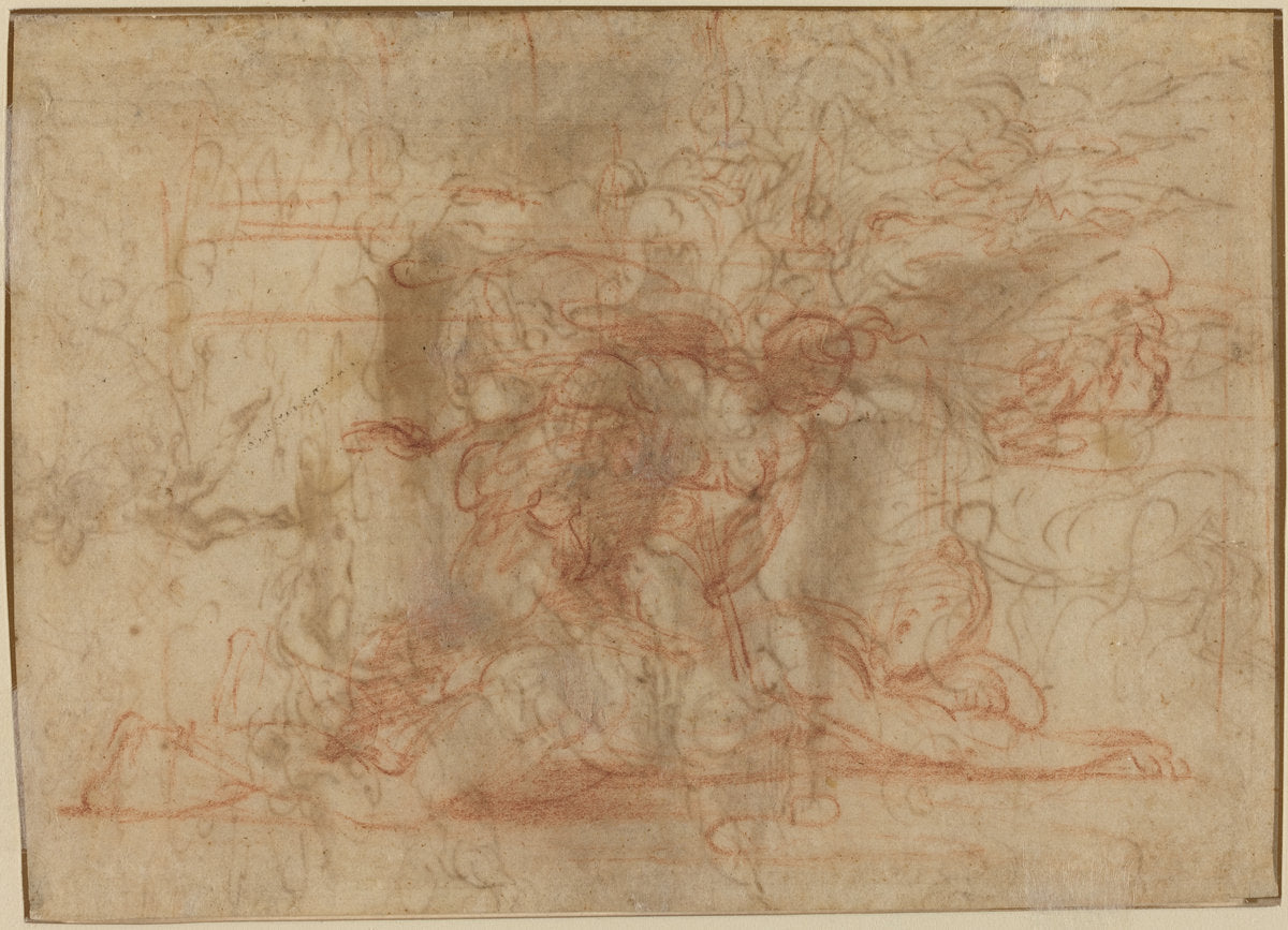Jael and Cisera? [verso] by Parmigianino (Parmese, 1503 - 1540), 16X12"(A3)Poster Print