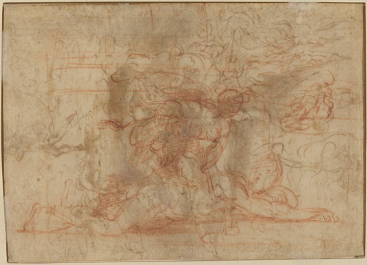 Jael and Cisera? [verso] by Parmigianino (Parmese, 1503 - 1540), 16X12"(A3)Poster Print