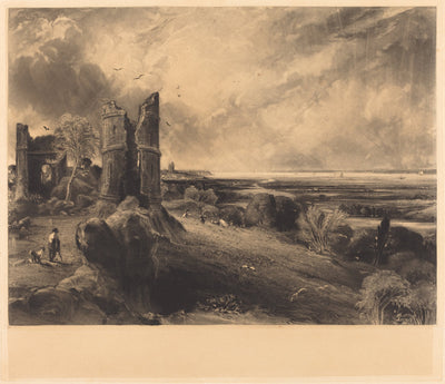 Hadleigh Castle (Large Plate) by David Lucas after John Constable (British, 1802 - 1881), 16X12"(A3)Poster Print