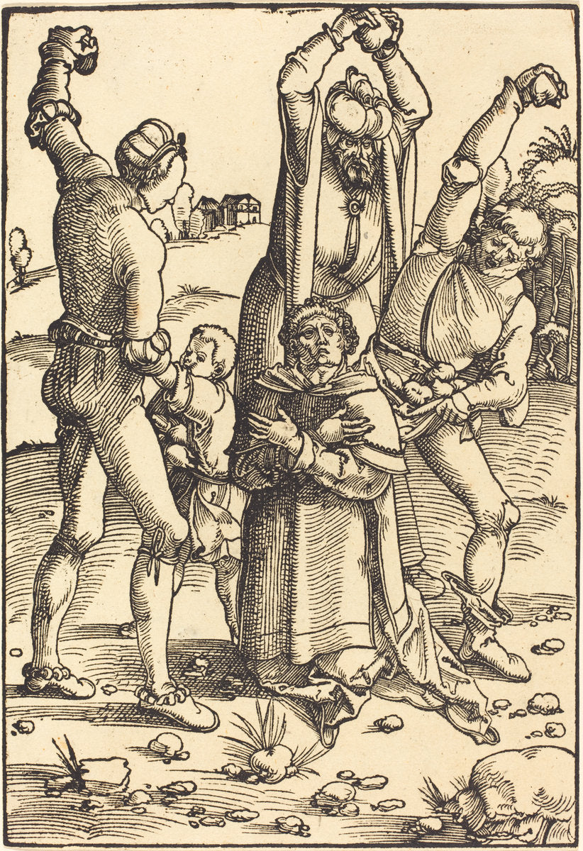 The Stoning of Saint Stephen by Hans Baldung Grien (German, 1484/1485 - 1545), 16X12"(A3)Poster Print