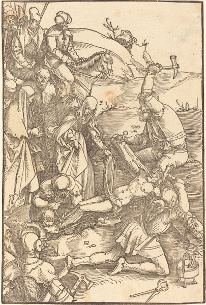 Christ Nailed to the Cross by Hans Baldung Grien (German, 1484/1485 - 1545), 16X12"(A3)Poster Print