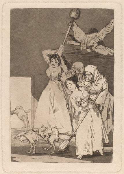 Ya van desplumados (There They Go Plucked) by Francisco de Goya (Spanish, 1746 - 1828), 16X12"(A3)Poster Print