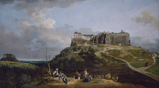 The Fortress of Königstein by Bernardo Bellotto (Italian, 1722 - 1780), 16X12"(A3)Poster Print