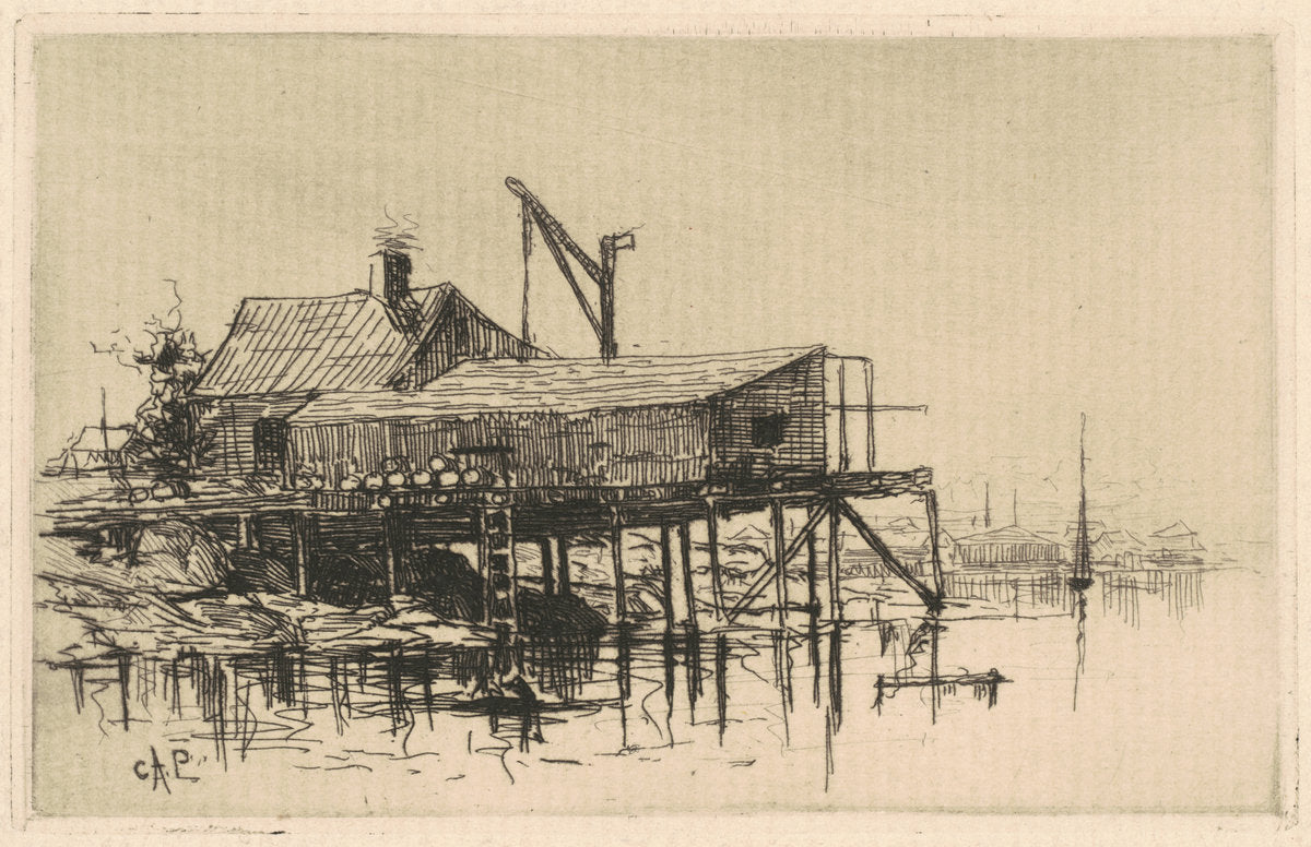 Salt Shanties by Charles A. Platt (American, 1861 - 1933), 16X12"(A3)Poster Print