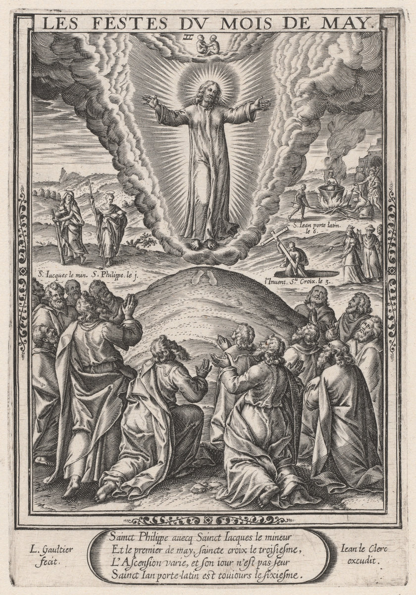 Les Festes du mois de Mai (May: The Ascension) by Léonard Gaultier (French, 1561 - 1641), 16X12"(A3)Poster Print