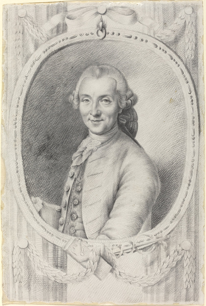 Johann Gottfried von Herder by Johann Friedrich Bierlein (German, 1768 - 1808 or after), 16X12"(A3)Poster Print