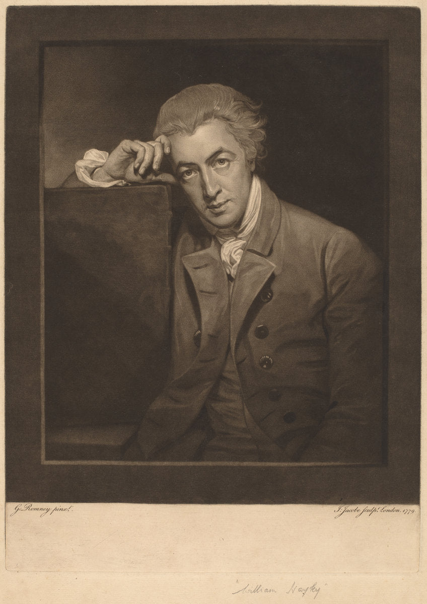 William Hayley by Johann Jacobe after George Romney (Austrian, 1733 - 1797), 16X12"(A3)Poster Print