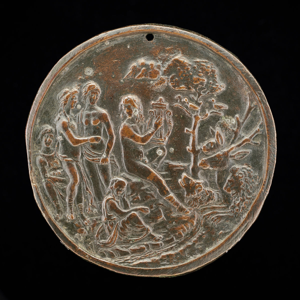 Orpheus Playing to the Animals by Master of the Orpheus Legend (Italian, active fourth quarter 15th century), 16X12"(A3)Poster Print