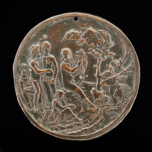 Orpheus Playing to the Animals by Master of the Orpheus Legend (Italian, active fourth quarter 15th century), 16X12"(A3)Poster Print