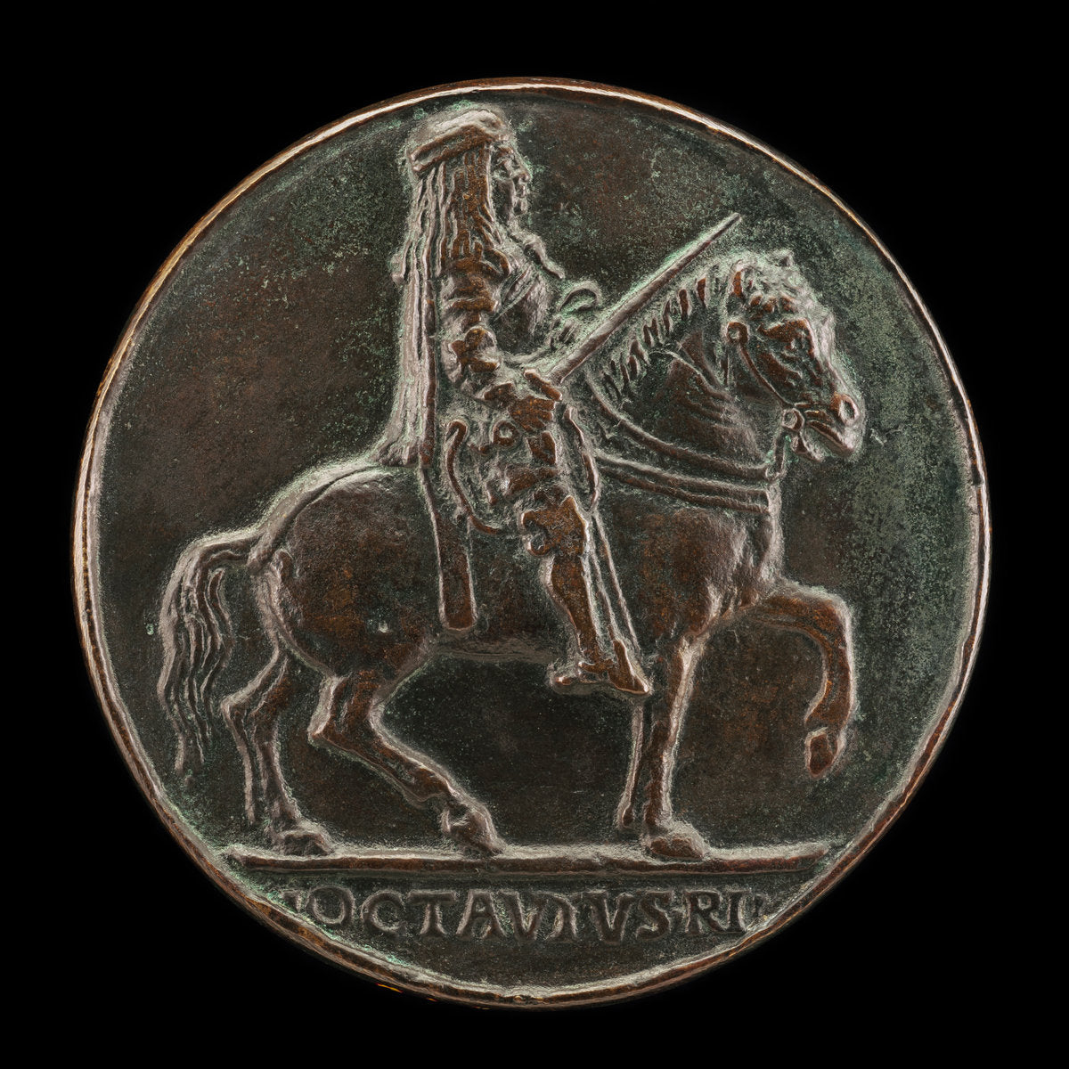 c. 1498 by Style of Niccolò Fiorentino (Ottaviano Riding with Drawn Sword [reverse]), 16X12"(A3)Poster Print