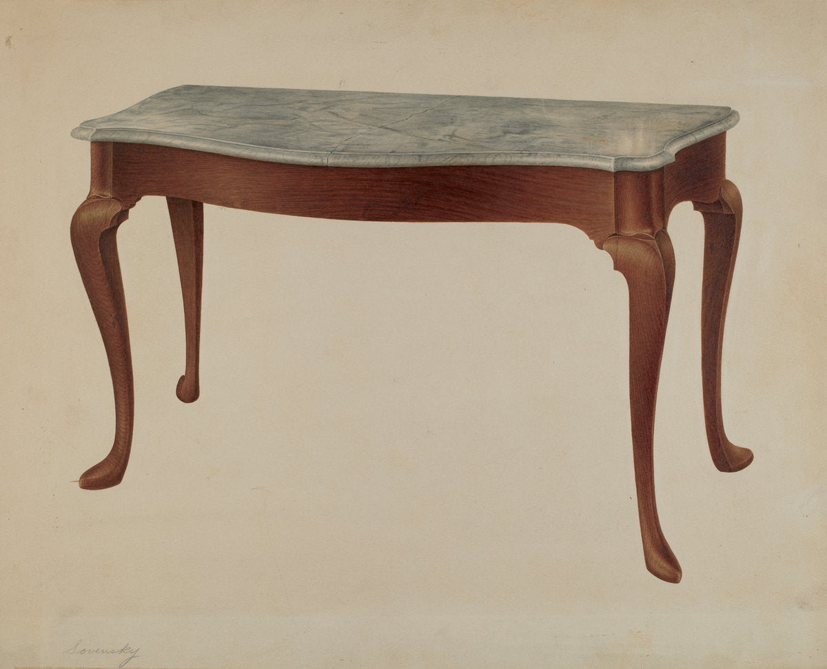 Sideboard Table by Isidore Sovensky (American, active c. 1935), 16X12"(A3)Poster Print