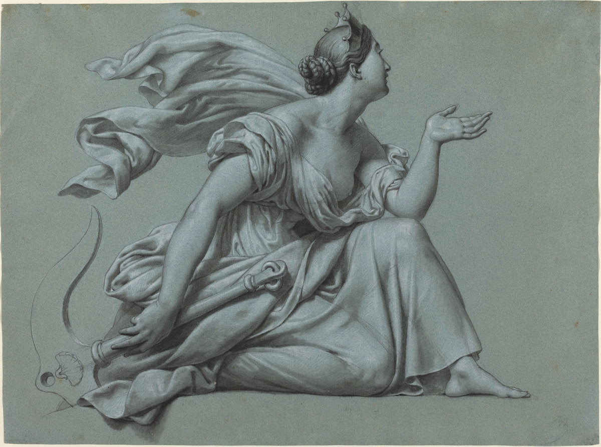 Hope with Her Anchor by Merry-Joseph Blondel (French, 1781 - 1853), 16X12"(A3)Poster Print