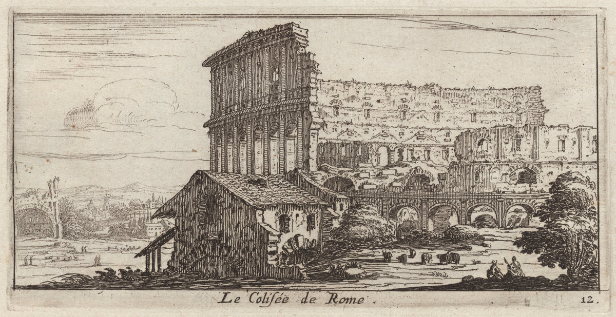 Le Colisée de Rome by Israël Silvestre (French, 1621 - 1691), 16X12"(A3)Poster Print