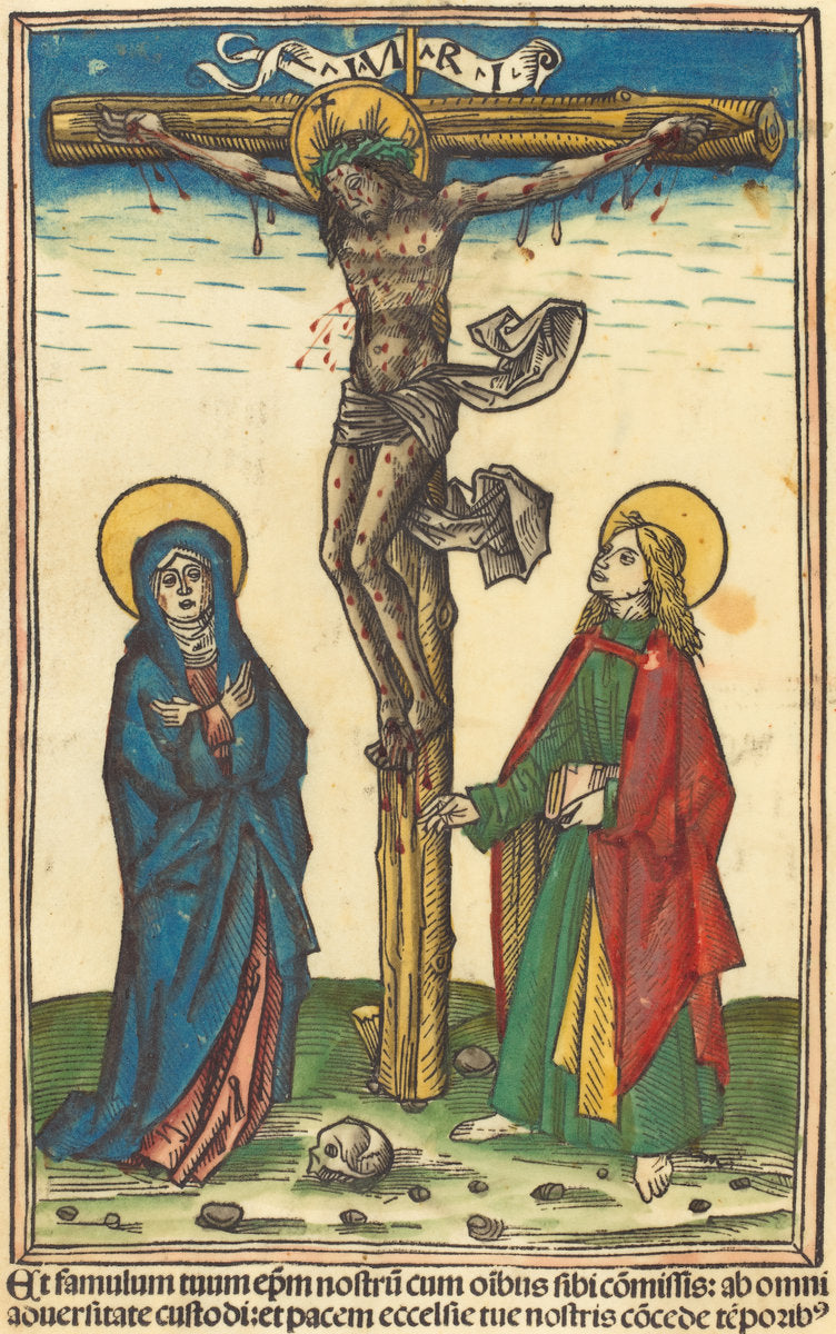 c. 1490/1500 by German 15th Century (The Crucifixion), 16X12"(A3)Poster Print