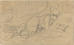 Study for "La Liseuse couchée" by Paul Ranson (French, 1862 - 1909), 16X12"(A3)Poster Print