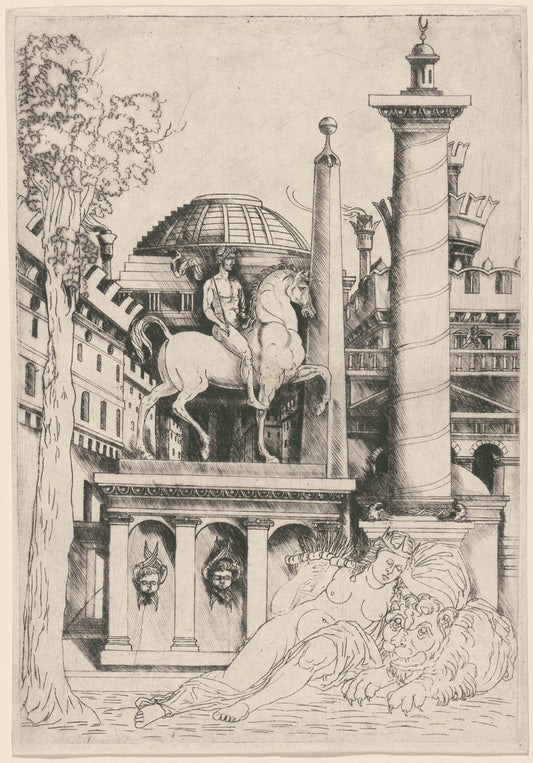 Allegory of Fortitude (?) by Master of 1515 (Italian, 1483 - 1548), 16X12"(A3)Poster Print
