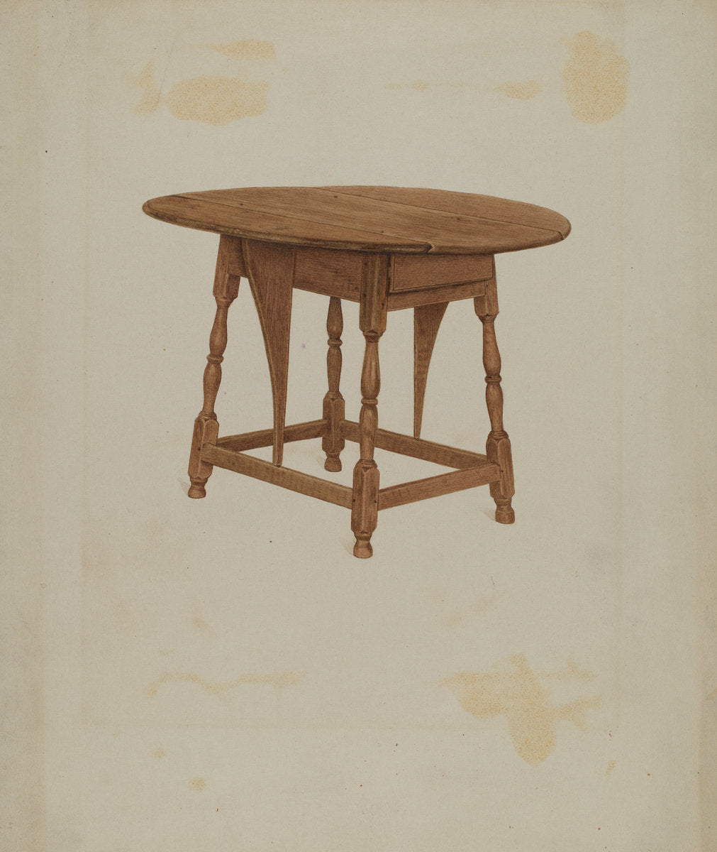 Butterfly Table by Lawrence Foster (American, active c. 1935), 16X12"(A3)Poster Print