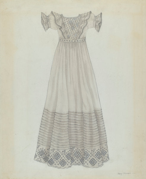 Infant's Dress by Mary E. Humes (American, active c. 1935), 16X12"(A3)Poster Print