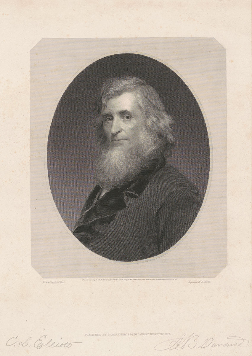 Asher B. Durand by Frederick Halpin, after Charles Loring Elliott (American, 1805 - 1880), 16X12"(A3)Poster Print