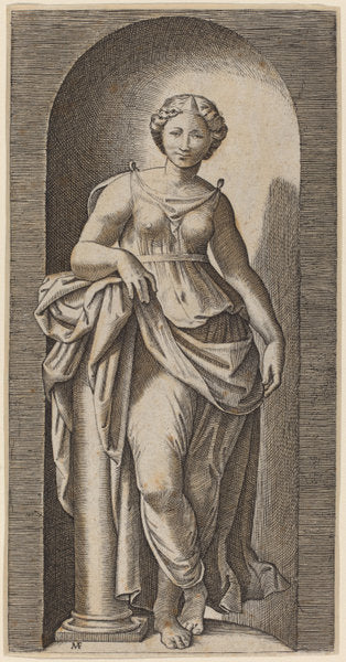 Fortitude by Marcantonio Raimondi after Raphael (Italian, c. 1480 - c. 1534), 16X12"(A3)Poster Print