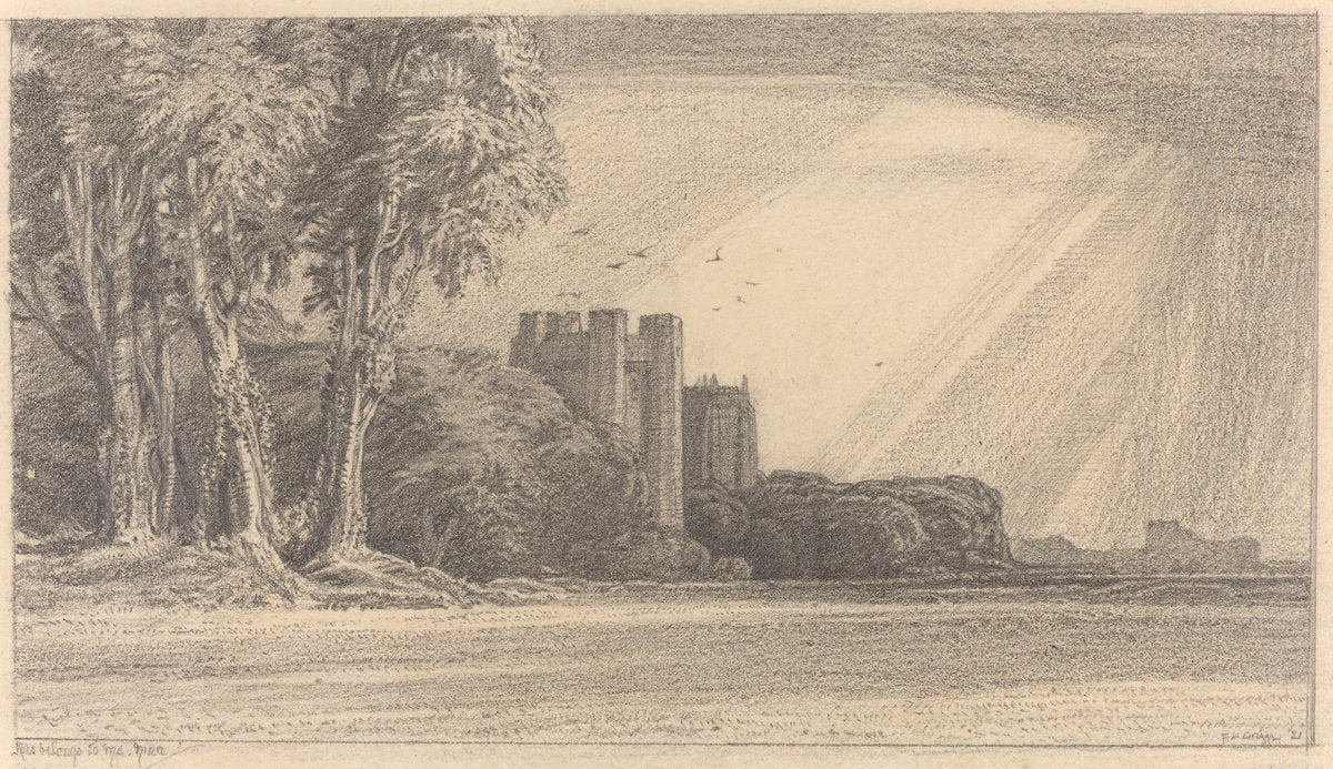 Landscape with Castle by F.L. Griggs (British, 1876 - 1938), 16X12"(A3)Poster Print