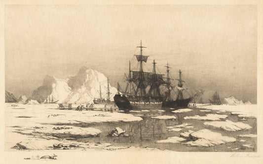 Among the Ice Floes by William Bradford (American, 1823 - 1892), 16X12"(A3)Poster Print