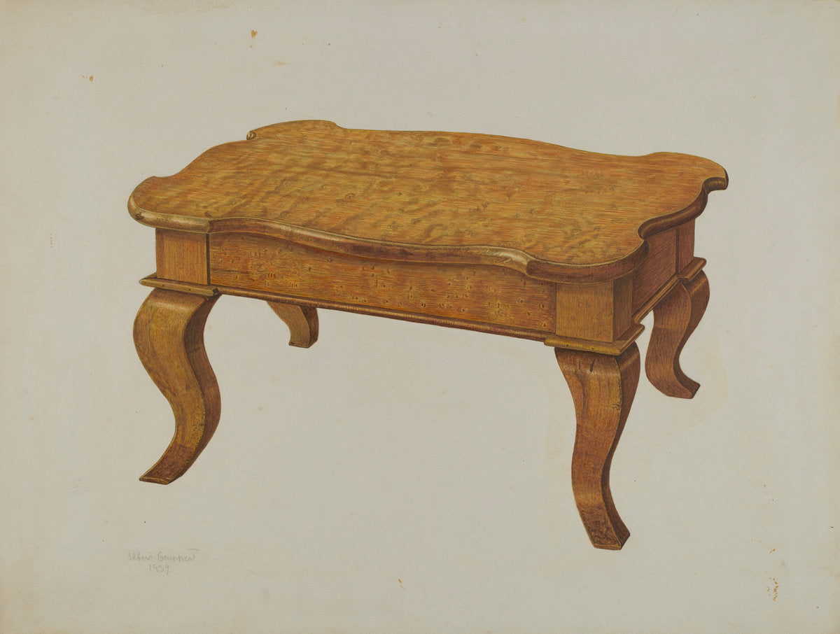 Footstool by Albert Geuppert (American, active c. 1935), 16X12"(A3)Poster Print
