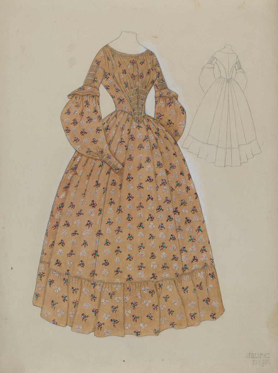 Dress by Julie C. Brush (American, active c. 1935), 16X12"(A3)Poster Print
