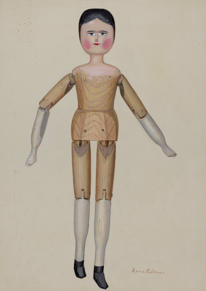 Doll - "Cynthia" by Anne Colman (American, active c. 1935), 16X12"(A3)Poster Print