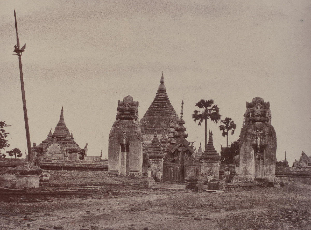 Pugahm Myo: Entrance to the Shwe Zeegong Pagoda by Linnaeus Tripe (British, 1822 - 1902), 16X12"(A3)Poster Print
