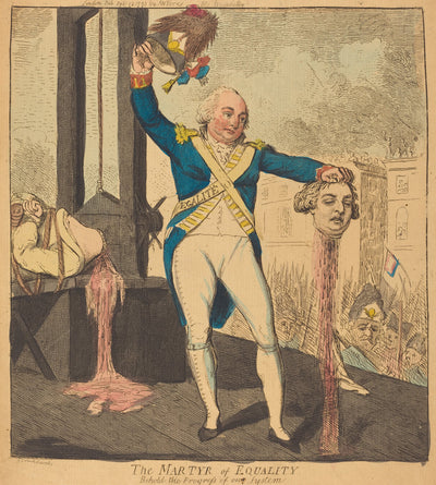 The Martyr of Equality by Isaac Cruikshank (British, 1756 - 1810/1811), 16X12"(A3)Poster Print